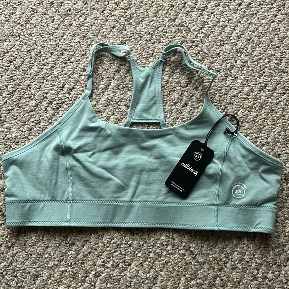 Allbirds Light Green Sports Bra